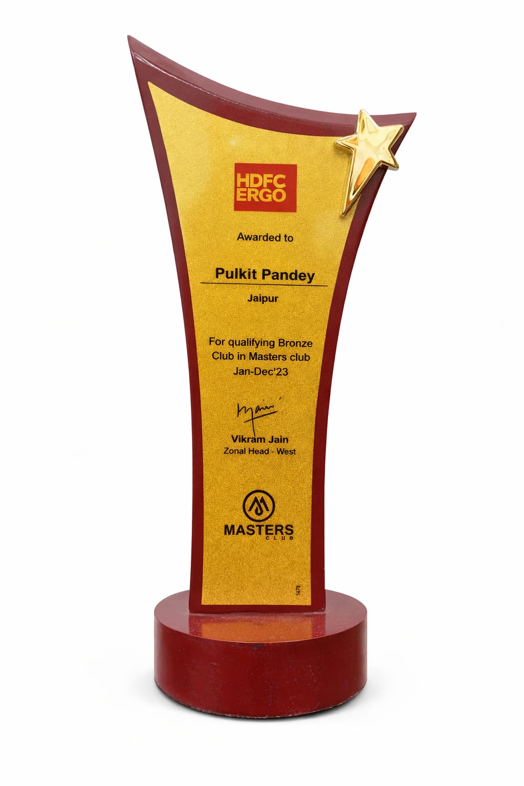 Manipal Cigna – Lakhpati Club
Plaque of Honor – Aug 2023